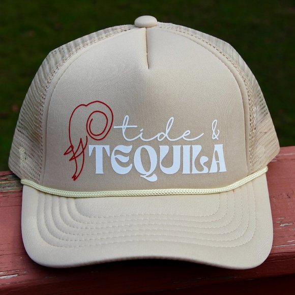 Alabama Crimson Tide & Tequila Trucker Hat NEW University of Alabama Trucker Hat - Picture 1 of 1